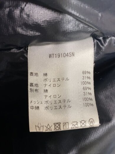 商品画像：ダウンジャケット/S/ポリエステル/BLK/無地/wt19104sn 4