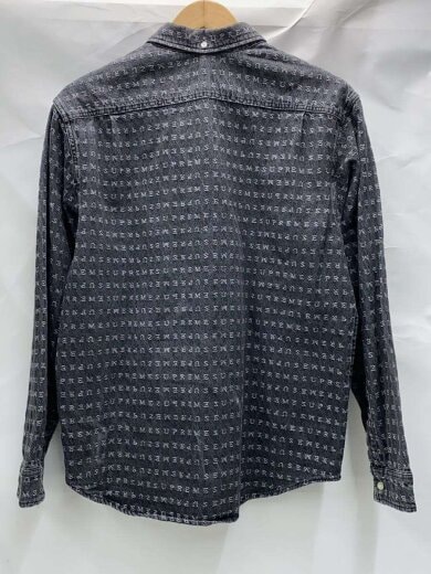 商品画像：21SS/Jacquard Logos Denim Shirt/長袖シャツ/M/コットン/GRY// 2