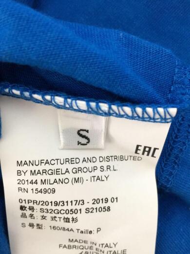 画像：Maison MargielaTシャツ/S/コットン/BLU/無地4