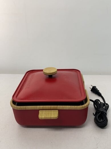 商品画像：ROOMMATE/ホットプレート・グリル鍋/レッド/RM-104TE-RD 2