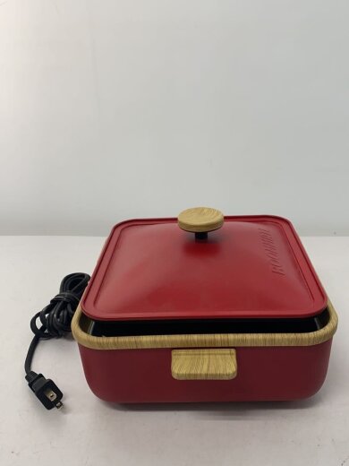 商品画像：ROOMMATE/ホットプレート・グリル鍋/レッド/RM-104TE-RD 3