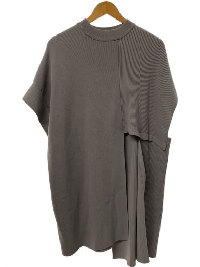 商品画像：ノースリーブワンピース/FREE/レーヨン/GRY/無地/522412601101-01/ビッグアシメベス 1