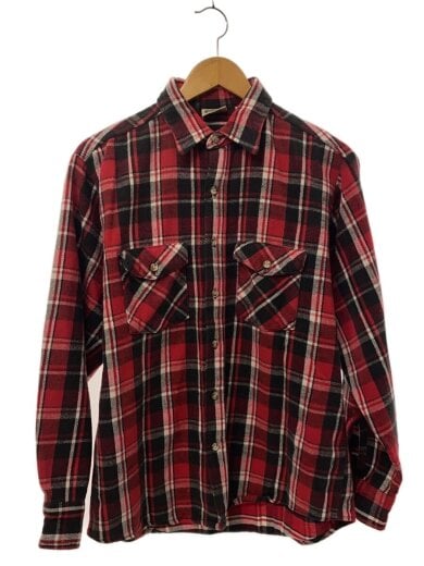 商品画像：ネルシャツ/M/コットン/RED/チェック/90s/ 1
