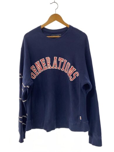 商品画像：スウェット/L/コットン/ネイビー/WL-C-221/ロゴ/プリント/トレーナー 1