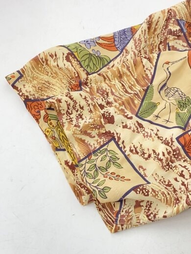 商品画像：半袖シャツ/M/レーヨン/総柄/ss32169/花札/プリント/シフォン 6