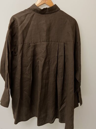 商品画像：長袖シャツ/38/リネン/BRW/無地/B1042AFB036 2