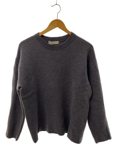 商品画像：ニット・セーター(厚手)/L/ウール/GRY/無地/52-234-12-100023 1