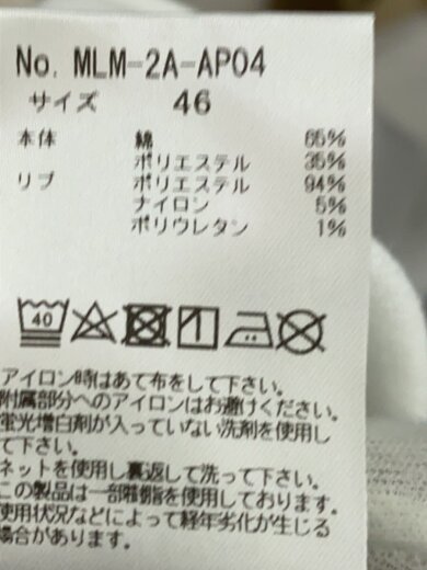 商品画像：ポロシャツ/46/コットン/WHT/MLM-2A-AP04 5
