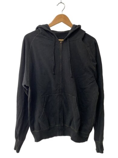 商品画像：ジップパーカー/2/コットン/BLK/Z01-05027/フード/無地/// 1