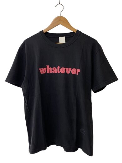 商品画像：whatever/Tシャツ/L/コットン/BLK/プリント/ロゴ/半袖/プルオーバー// 1