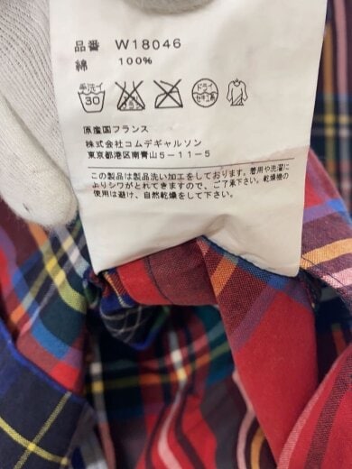 商品画像：フランス製/パッチワーク長袖シャツ/S/コットン/マルチカラー/チェック/W18046 4