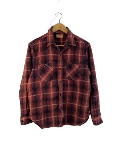 商品画像：長袖シャツ/M/コットン/RED/チェック/SC29149 1