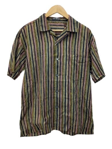 商品画像：91ss/開襟/半袖シャツ/M/コットン/マルチカラー/ストライプ/ME12-FJ017// 1