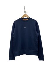 モックネック/スモールロゴ/スウェット/M/コットン/NVY