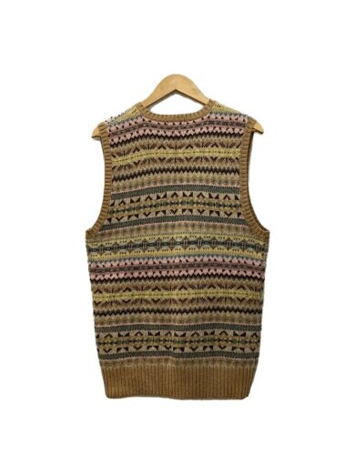 画像：POLO RALPH LAUREN90s/カシミア混/フェアアイル柄/ニットベスト(薄手)/170/コットン/BEG/総柄2