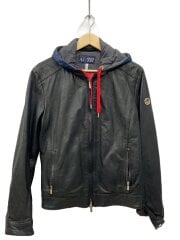 シングルライダースジャケット/46/レザー/ブラック