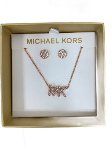 商品画像：アクセサリー/--/GLD/レディース/ローズゴールド/ネックレス&ピアスセット 1