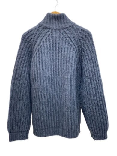 画像：AURALEEER MILLED RIB KNIT ZIP BLOUSON/毛玉多数有/4/ウール/BLK/A7AB04RW2