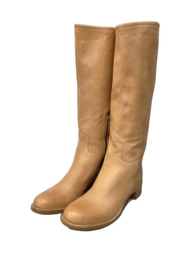 商品画像：ロングブーツ/37.5/ベージュ/レザー 2