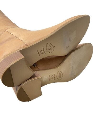 商品画像：ロングブーツ/37.5/ベージュ/レザー 3