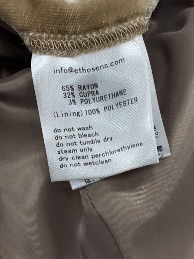 商品画像：ジャケット/1/レーヨン/ベージュ/無地 4