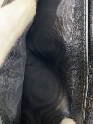 商品画像：リブゲージ/チェーン付き/2つ折り財布/牛革/BLK/無地/メンズ 5