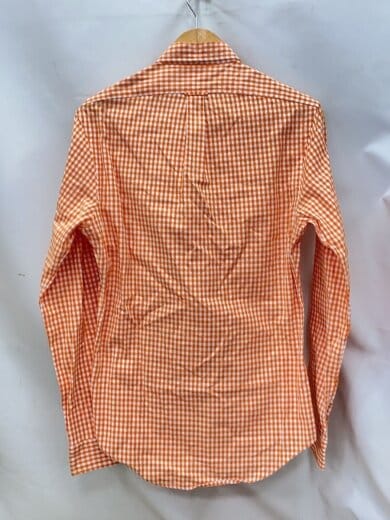 商品画像：長袖シャツ/S/コットン/オレンジ/ギンガムチェック 2