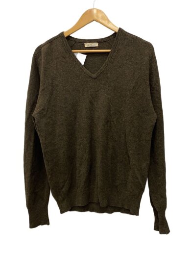 商品画像：Cox Moore/ニット・セーター(薄手)/40/ウール/茶/無地/イギリス製/Lambs Wool 1