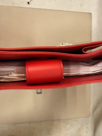 商品画像：ガンチーニ/ワンショルダー/ショルダーバッグ/レザー/レッド/無地/DH-21 5492 5