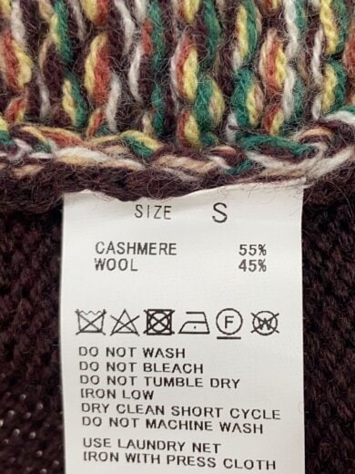 商品画像：ニットベスト(厚手)/S/カシミア/マルチカラー/無地 4