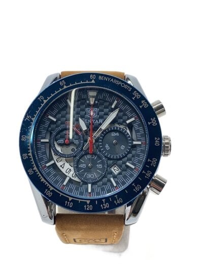 商品画像：BENYAR/クォーツ腕時計/アナログ/レザー/BLU/BRW/SS/BY-5175M 1