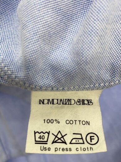 商品画像：STANDARD FIT/オックスフォードBDシャツ/15-32/コットン/BLU/無地/襟汚れ有り 4