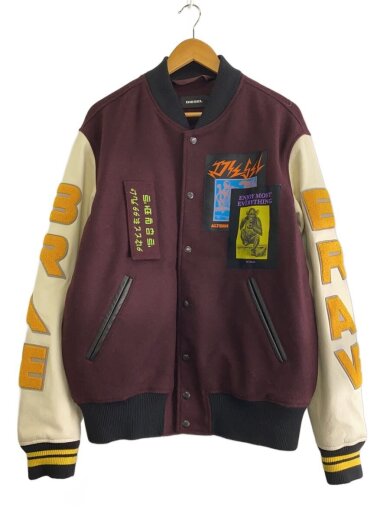 商品画像：L-HARRYZ MULTICOLOR/スタジャン/袖レザー切替/ウール/BRD// 1