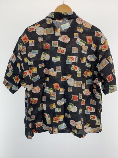 商品画像：半袖シャツ/LL/リネン/GRY/総柄/D0423FBP218/色褪せ有 2