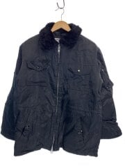 ワークジャケット/M/ナイロン/BLK/破れ有