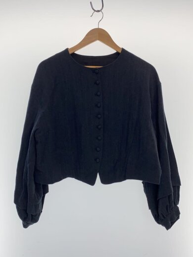 商品画像：ヘリンボンジャケット/FREE/ウール/BLK/無地/01193-1195 1