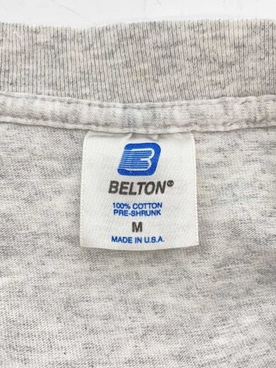 商品画像：90S/BELTONタグ/ロゴTシャツ/M/コットン/GRY/バックプリント/全体的にシミ有// 3