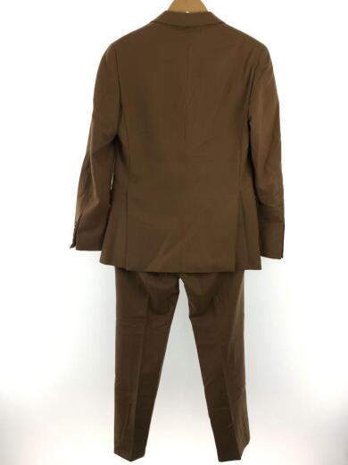 画像：UNITED ARROWSフランネル2ボタンスーツ/44/ウール/キャメル/サイドベント/裾シングル2