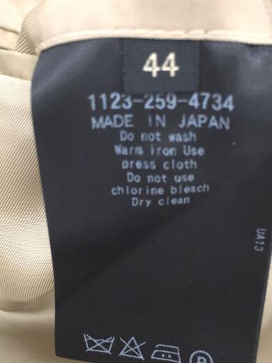 画像：UNITED ARROWSフランネル2ボタンスーツ/44/ウール/キャメル/サイドベント/裾シングル4