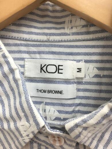 画像：KOE × THOM BROWNE. NEW YORKシャツワンピース/M/コットン/ネイビー/ストライプ/k817h00020//3