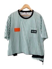 MSGM/Tシャツ/50/コットン/GRN/ストライプ/2440MM06X7