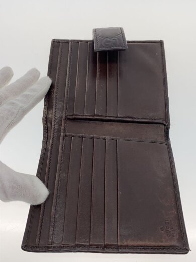 商品画像：2つ折り財布_グッチシマ/レザー/BRW/レディース 4