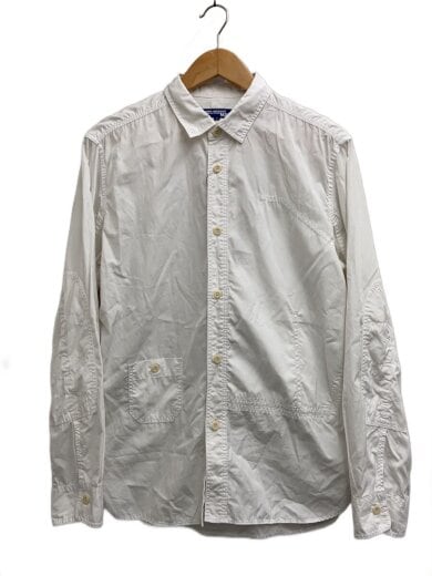 商品画像：長袖シャツ/M/コットン/WHT/WG-B038// 1