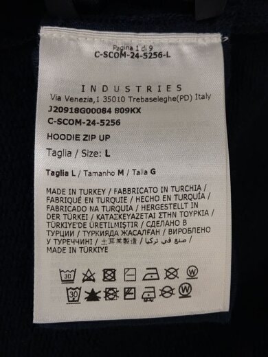 商品画像：ロゴ/ジップパーカー/L/コットン/NVY/J20918G00084 809KX 4