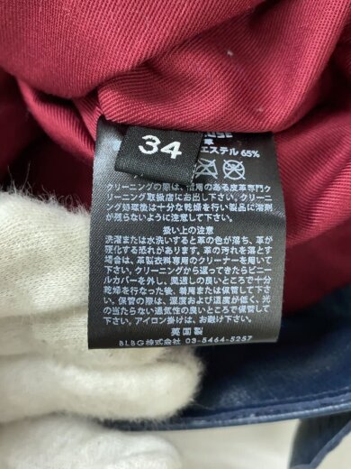 商品画像：シングルライダースジャケット/--/レザー/BLU 4