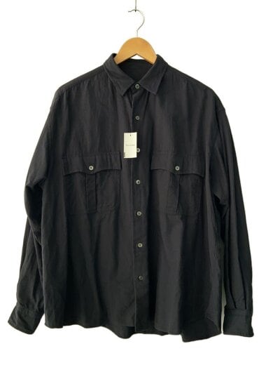 商品画像：長袖シャツ/M/コットン/ブラック 1