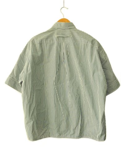 商品画像：スクエアビッグ半袖シャツ/半袖シャツ/FREE/コットン/GRN/ストライプ 2