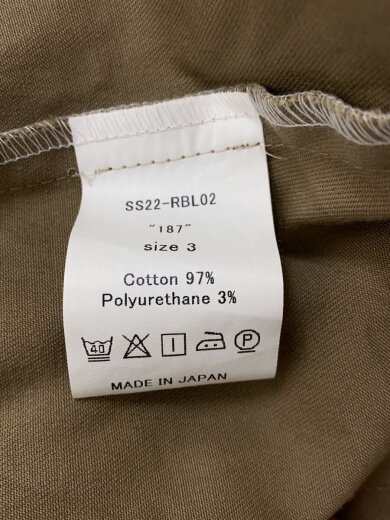 商品画像：ジャケット/3/コットン/BEG/SS22-RBL02 4