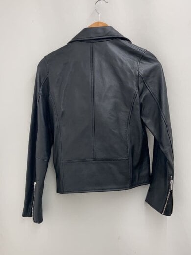 商品画像：シングルライダースジャケット/36/羊革/BLK/64-18-0283-578 2