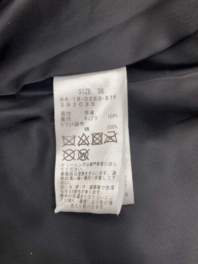 商品画像：シングルライダースジャケット/36/羊革/BLK/64-18-0283-578 5